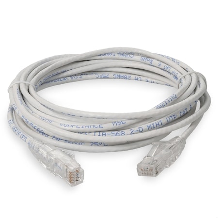 Add-On 20FT RJ-45 MALE TO RJ-45 MALE STRAIGHT WHITE CAT6 SLIM UTP COPPER PVC ADD-20FSLCAT6-WE